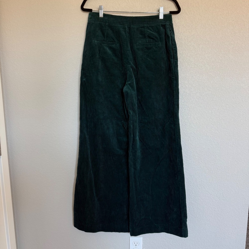 Anthropologie Pilcro Green Corduroy Wide Leg High Rise Pants 28 - Picture 3 of 8